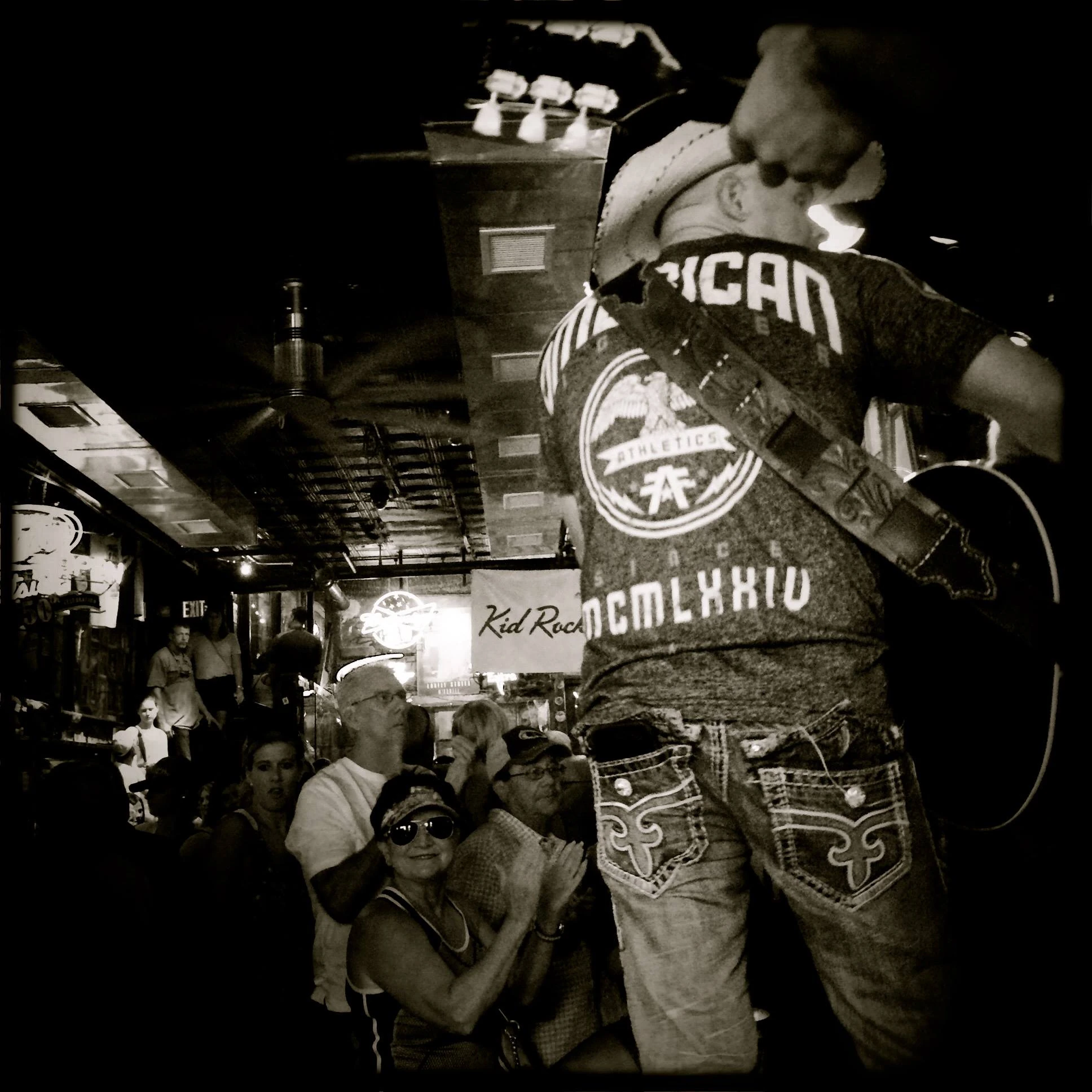 Brent Browning performing live in front of a crowd